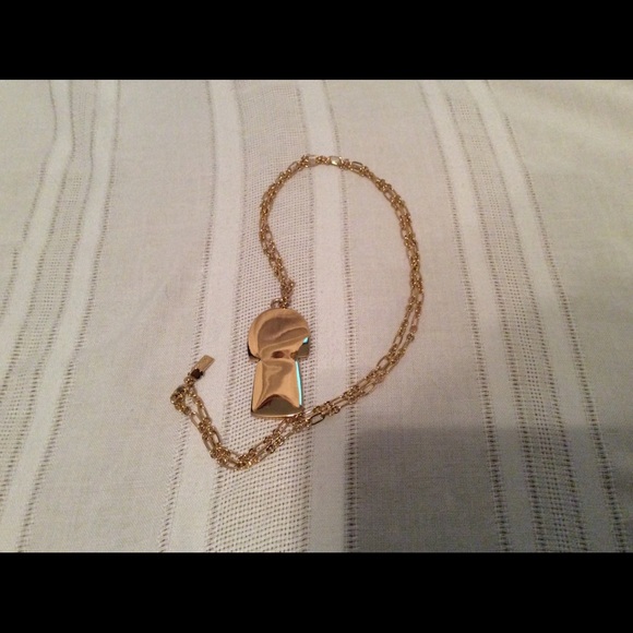 KATE SPADE ASIAN DOLL KANPAI BLUE KIMONO GIRL GOLD TONE NECKLACE - Picture 6 of 9